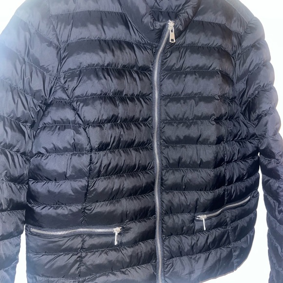 Baccini Men's Dark Puffer Jacket with Zipper Accents - Picture 3 of 5